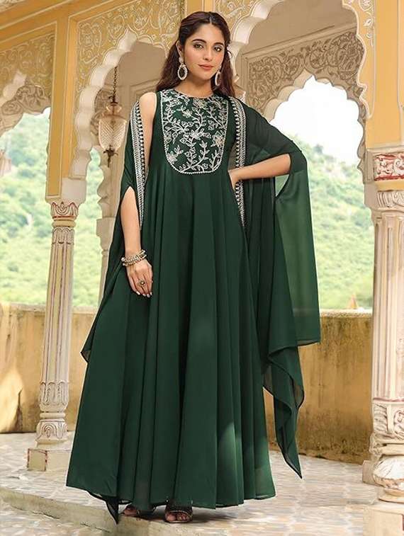 women embroidered sleeveless fusion set