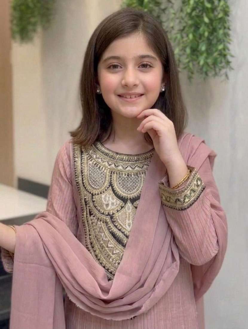 girls embroidered long sleeves kurta pant set with dupatta - 22580158 -  Standard Image - 1