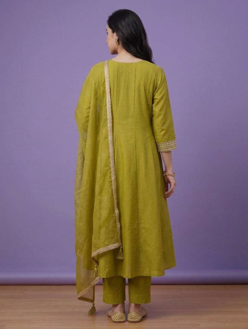 women embroidered three quarter sleeve anarkali kurta - 22580170 -  Standard Image - 4