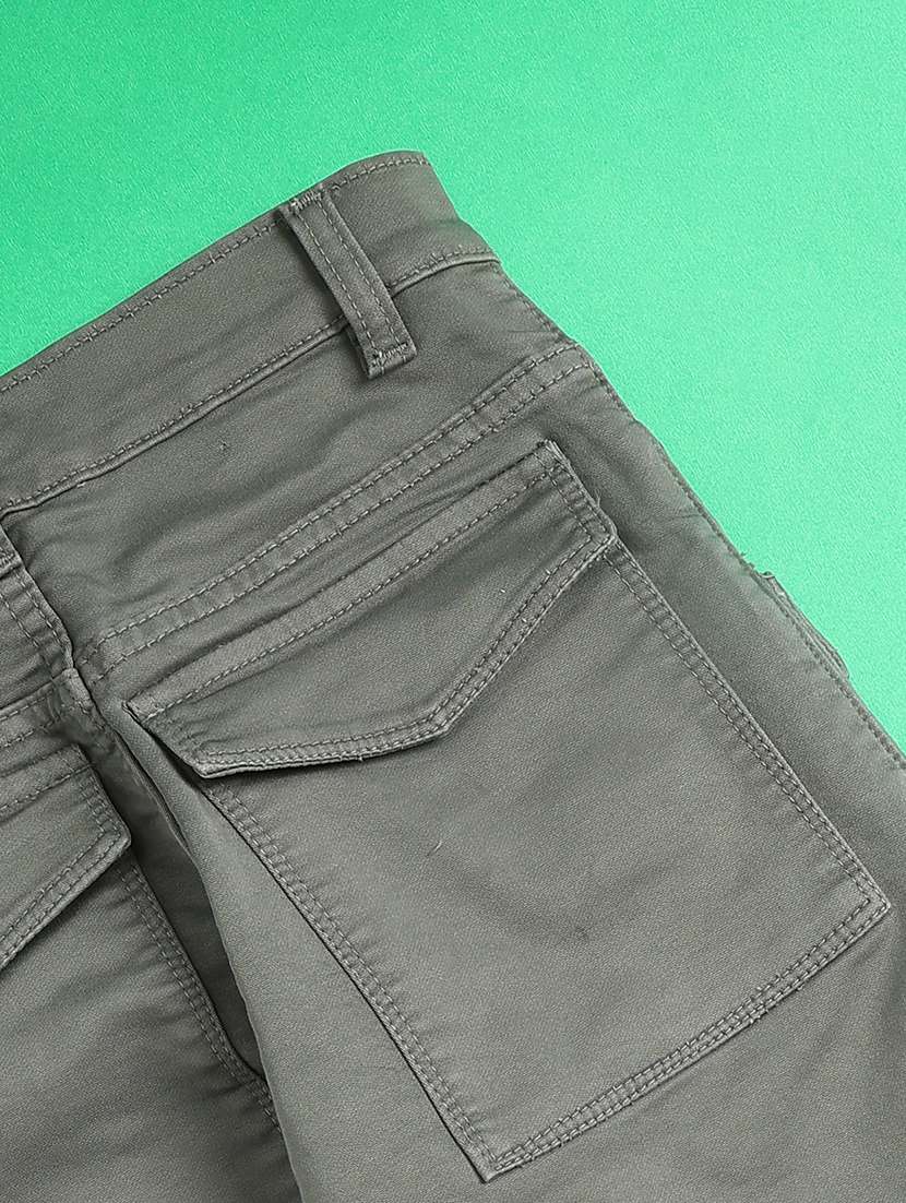 boys solid mid rise cargo pant - 22580190 -  Standard Image - 4