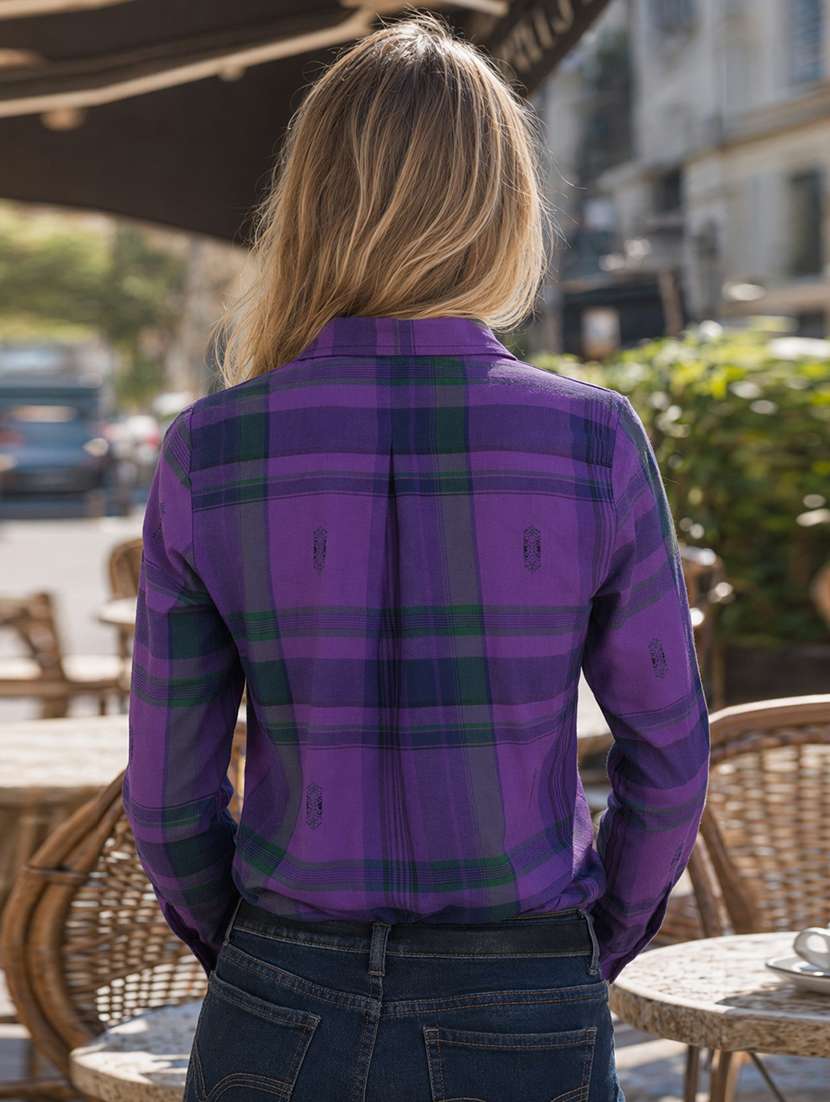 women printed long sleeves regular shirt - 22580211 -  Standard Image - 4
