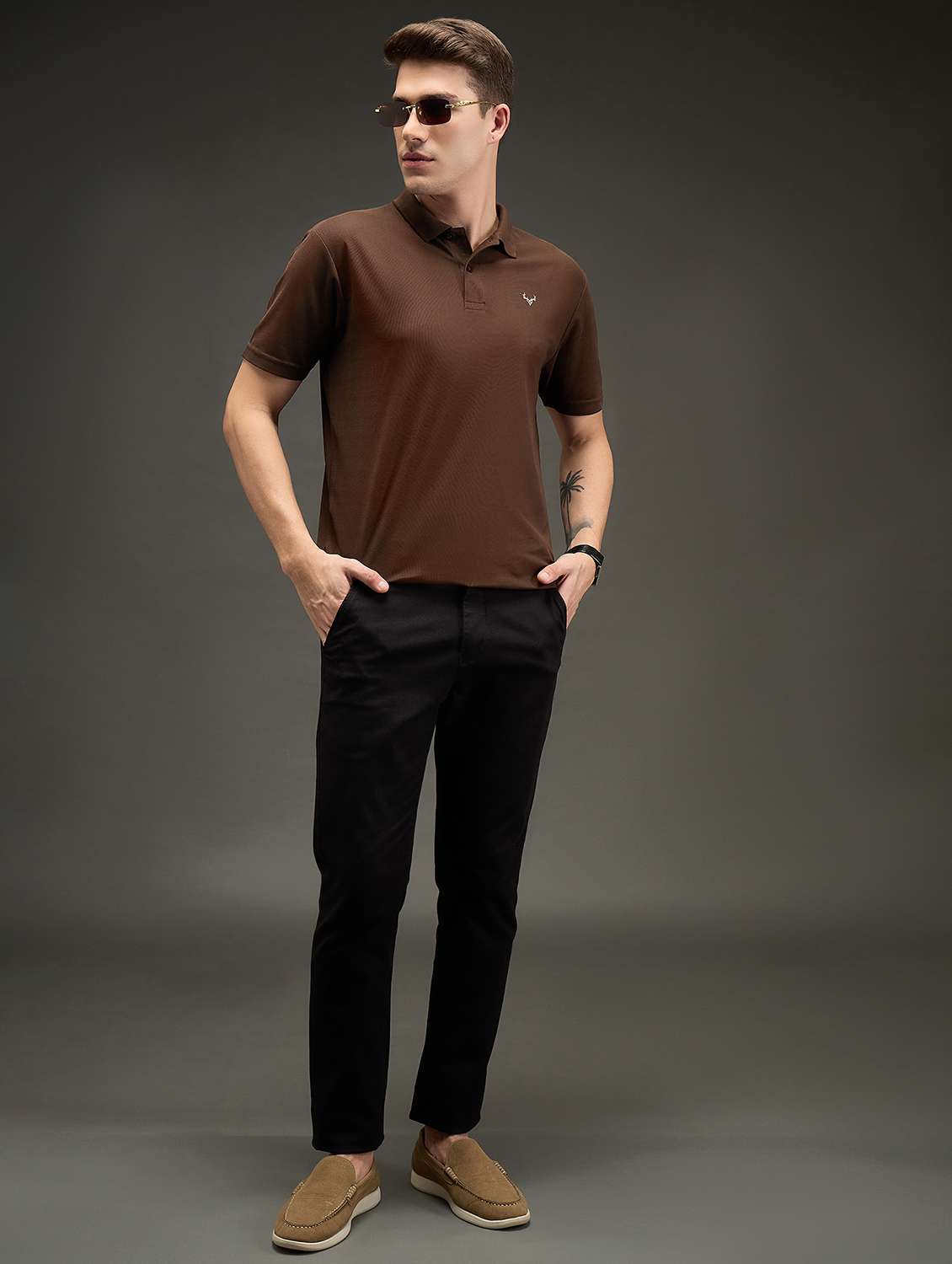 men solid short sleeve regular fit polo t-shirt - 22580455 -  Standard Image - 4