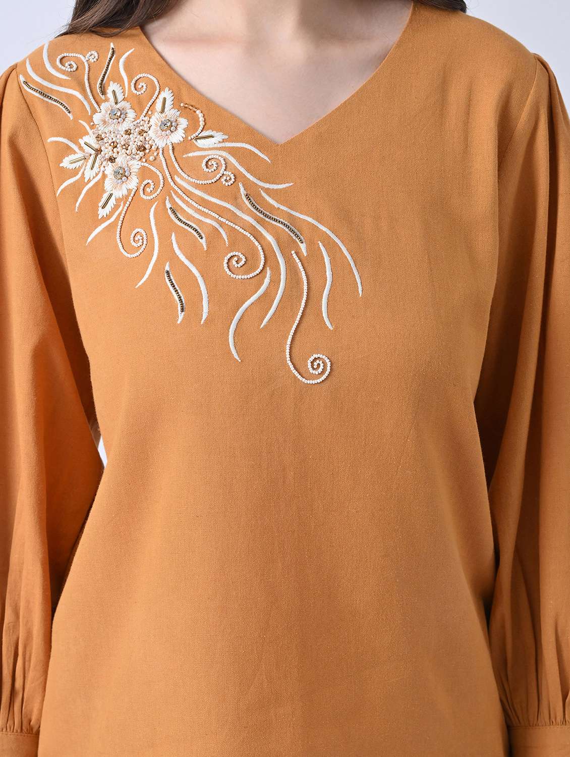 women embroidered long sleeves top and trouser co-ord set - 22580465 -  Standard Image - 1