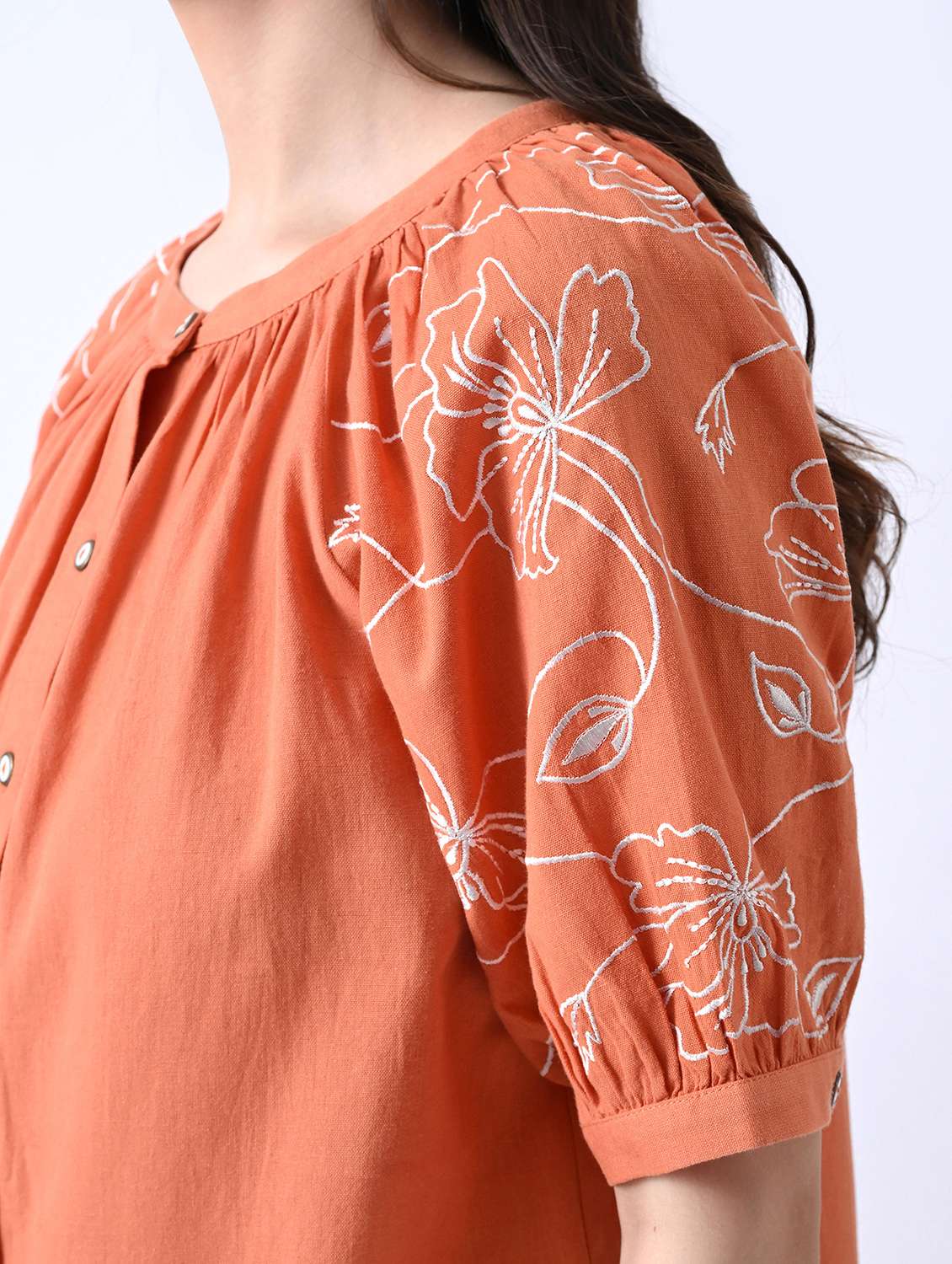 orange cotton top and palazzos set coord - 22580499 -  Standard Image - 1