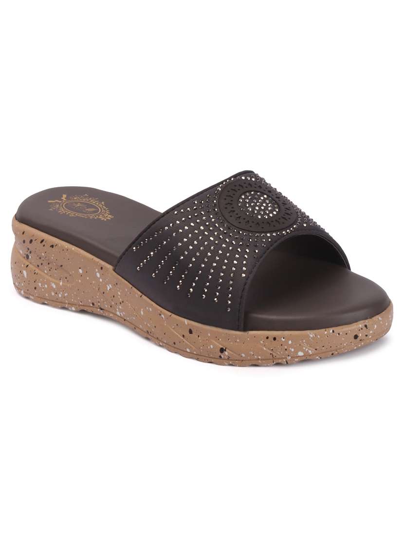 women embellished slip on wedges - 22580576 -  Standard Image - 1