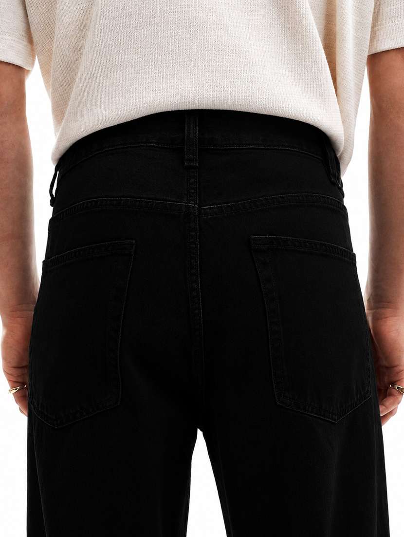 men slash knee mid rise full length baggy jeans - 22580680 -  Standard Image - 4