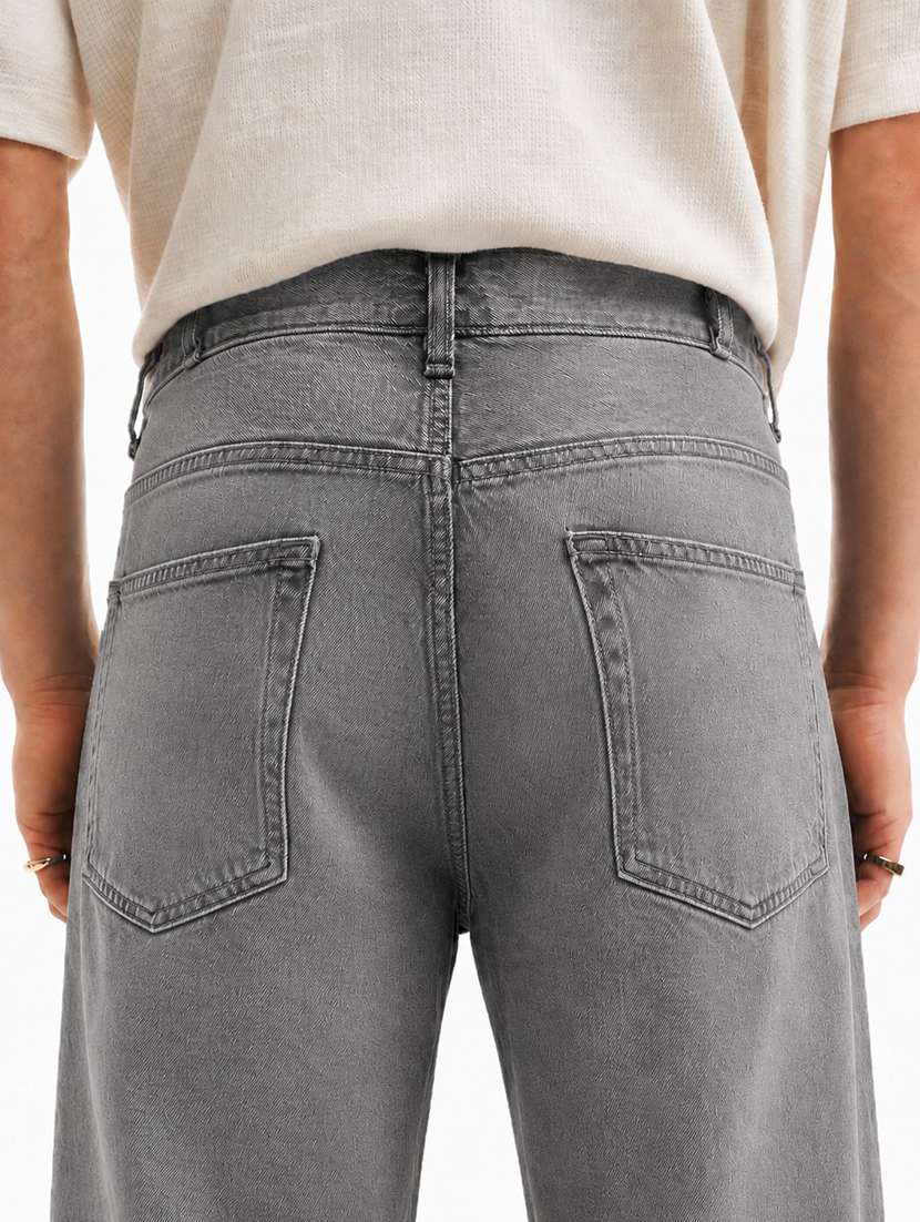 men washed mid rise full length baggy jeans - 22580685 -  Standard Image - 4