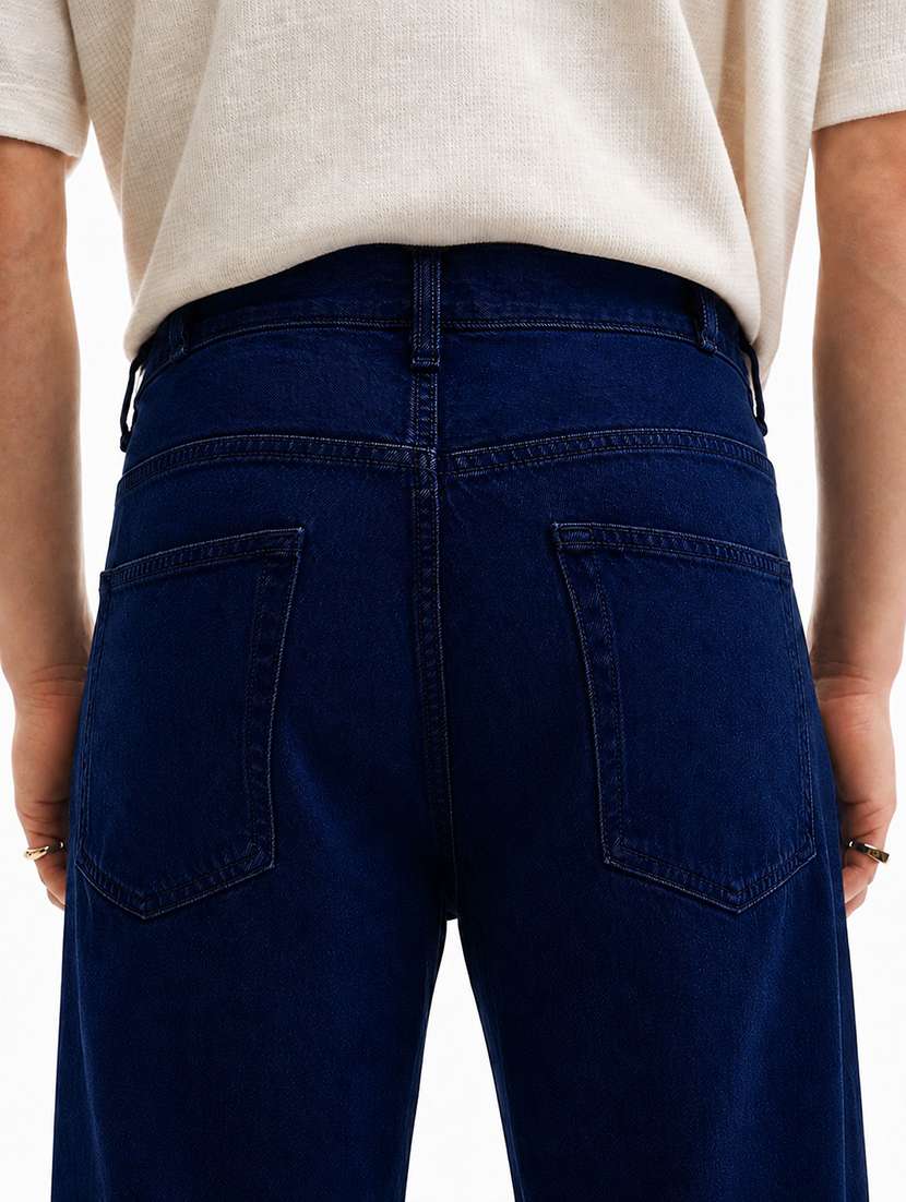 men slash knee mid rise full length baggy jeans - 22580689 -  Standard Image - 4