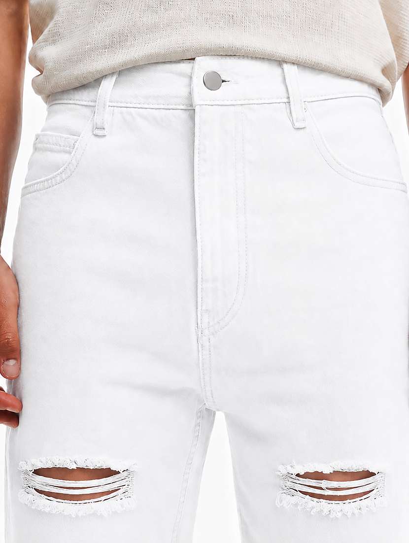 men slash knee mid rise full length baggy jeans - 22580692 -  Standard Image - 1
