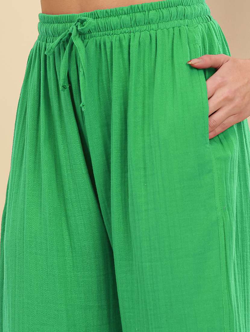 women solid mid rise regular fit pajama - 22580708 -  Standard Image - 1