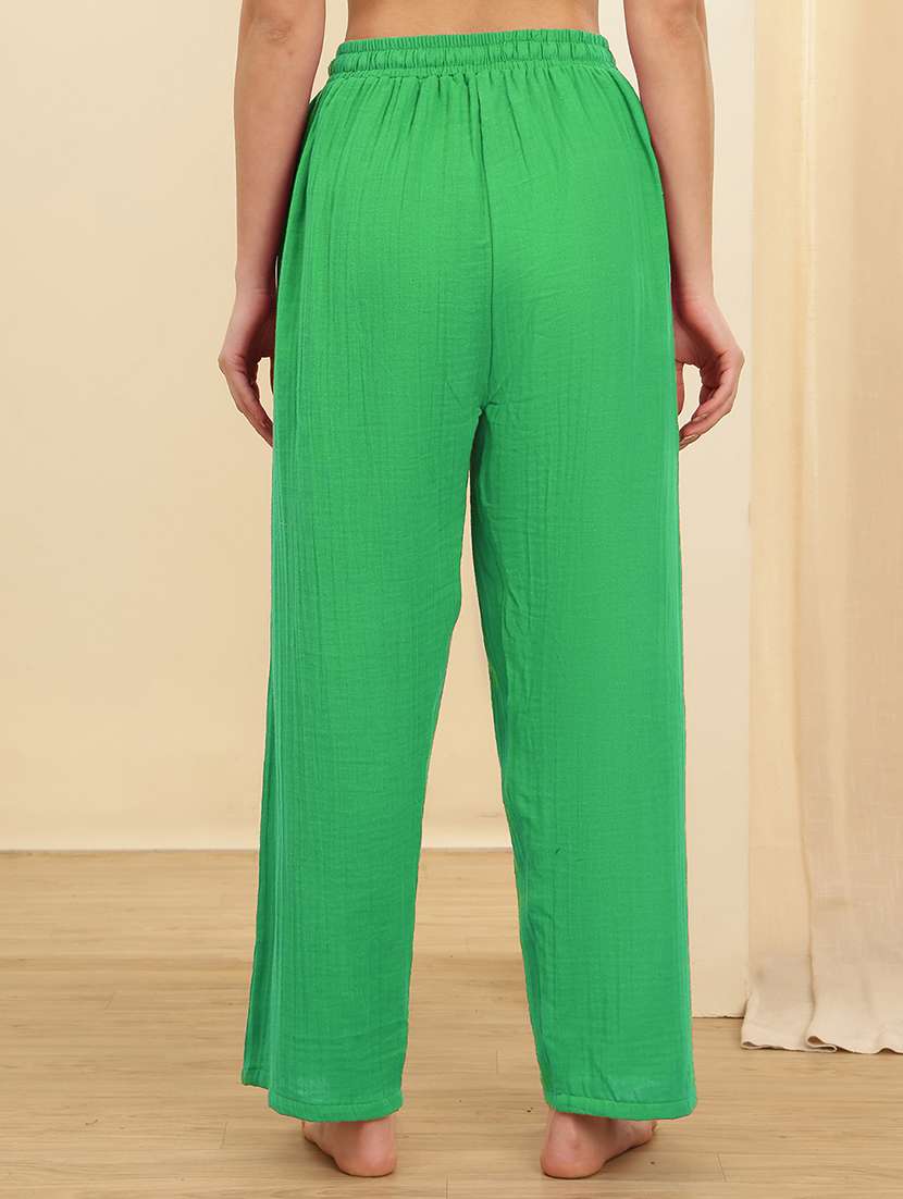 women solid mid rise regular fit pajama - 22580708 -  Standard Image - 4