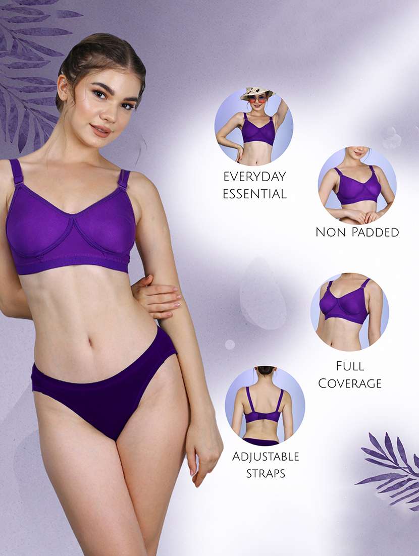 women pack of 2 solid full coverage regular bra - 22580738 -  Standard Image - 4