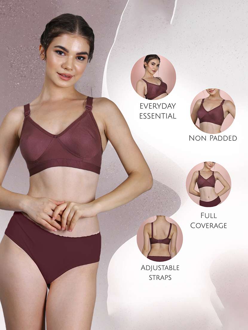 Women Pack Of 2 Solid Full Coverage Bra - 22580748 -  Standard Image - 4