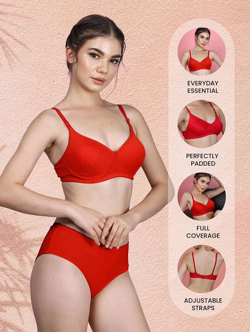women pack of 2 solid full coverage bra - 22580768 -  Standard Image - 4