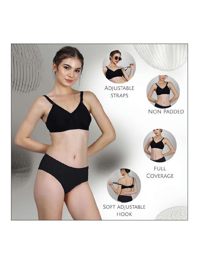 women pack of 3 solid full coverage regular bra - 22580813 -  Standard Image - 4