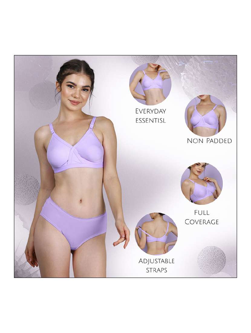 women pack of 3 solid full coverage bra - 22580818 -  Standard Image - 4