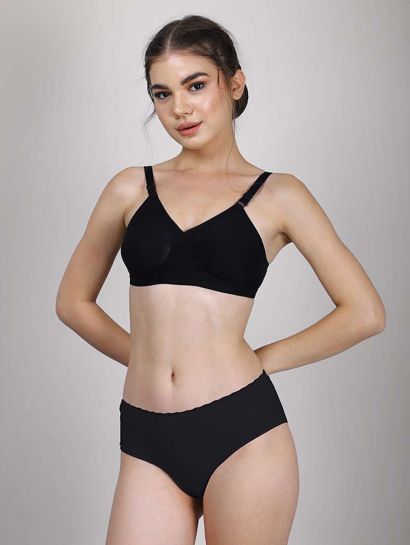 women pack of 3 solid full coverage bra - 22580819 -  Standard Image - 1