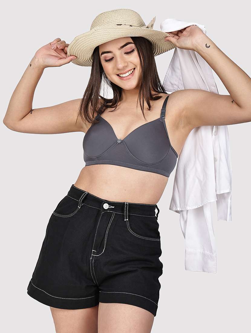women pack of 3 solid three fourth coverage t-shirt bra - 22580932 -  Standard Image - 4