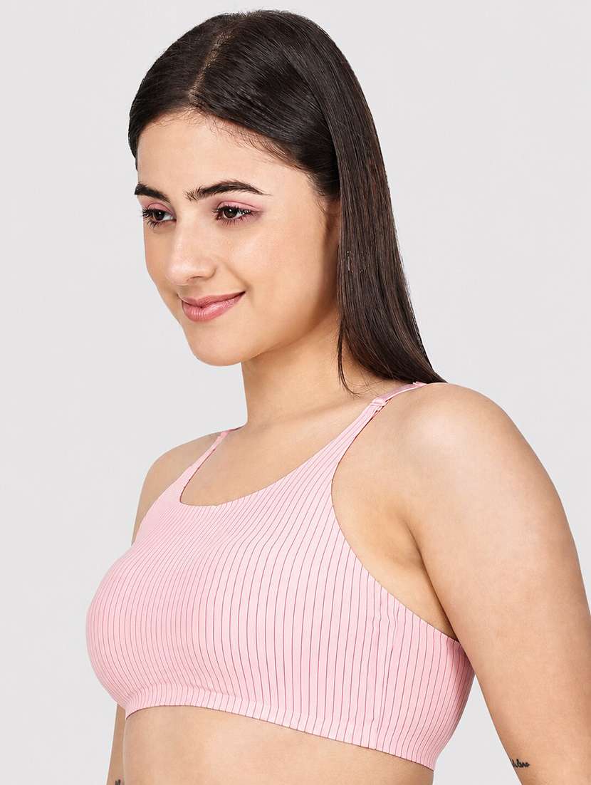 Women Striped Full Coverage Bralette - 22580981 -  Standard Image - 1