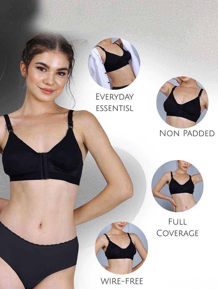 Women Solid Full Coverage Front Open Bra - 22581033 -  Standard Image - 4