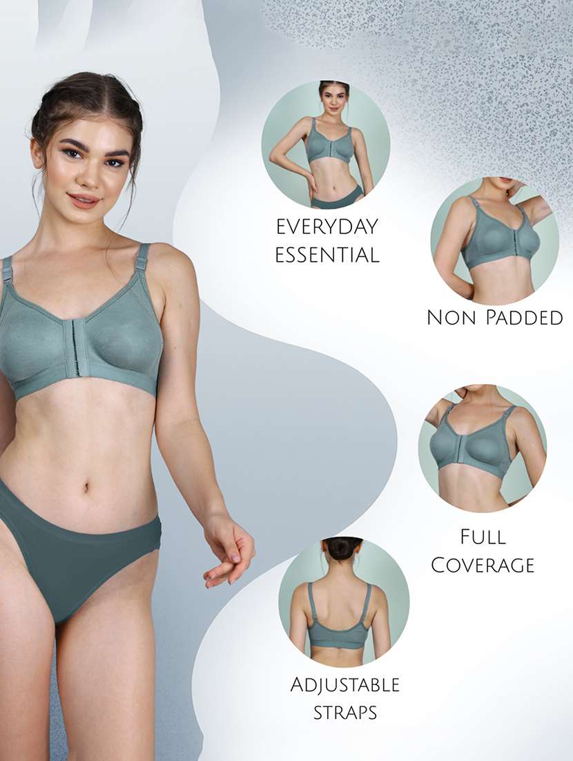 women pack of 3 solid full coverage bra - 22581115 -  Standard Image - 4