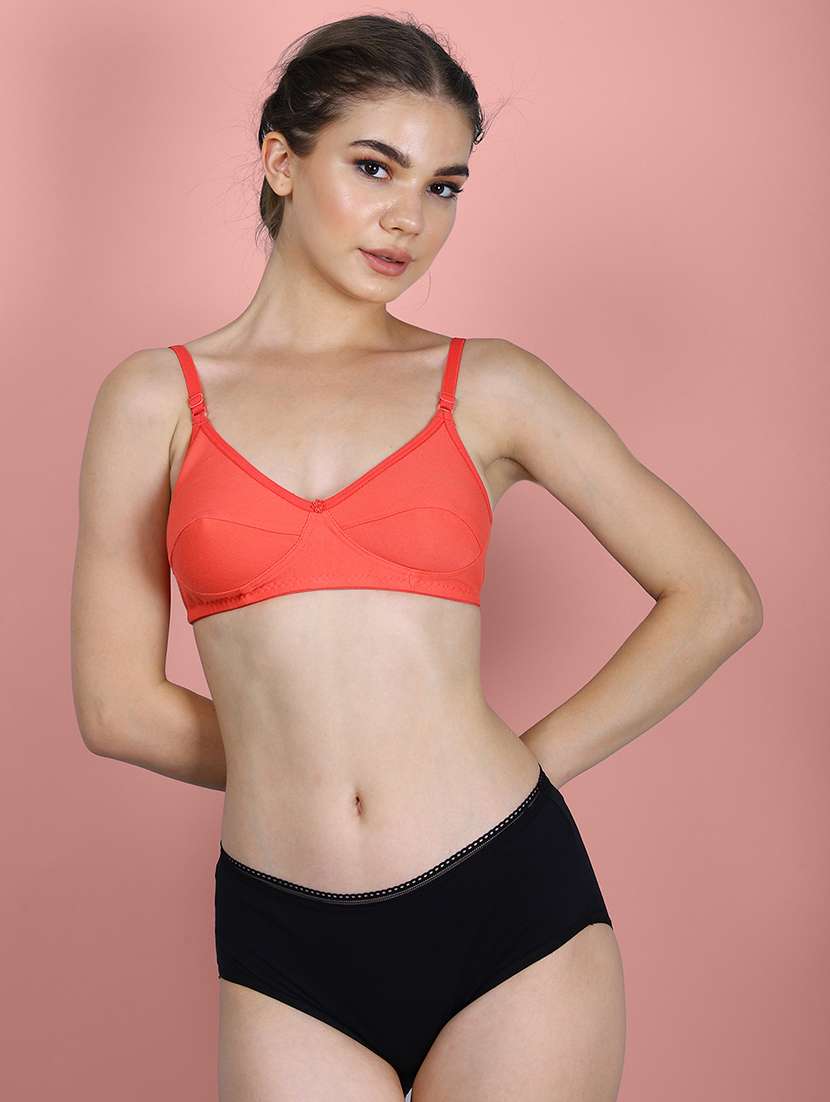 women pack of 3 solid full coverage bra - 22581126 -  Standard Image - 1