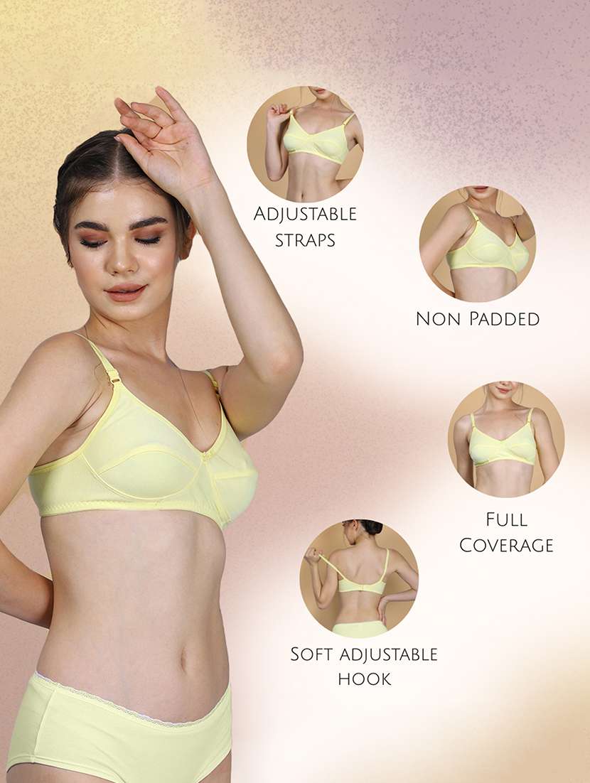 women pack of 2 solid full coverage bra - 22581127 -  Standard Image - 4