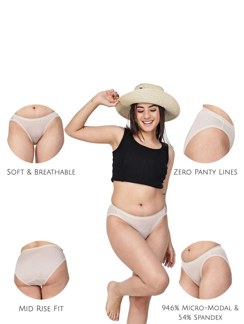 women pack of 2 solid mid rise regular panty - 22581251 -  Standard Image - 4
