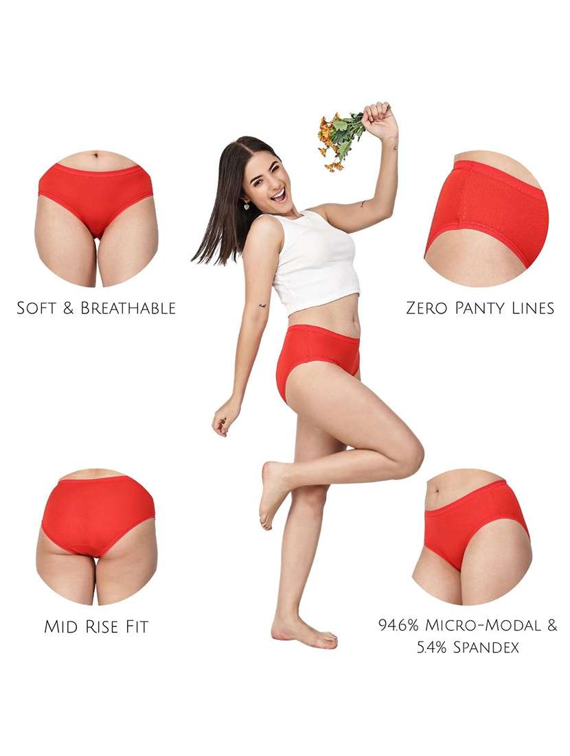 women pack of 2 solid mid rise hipster panty - 22581269 -  Standard Image - 4
