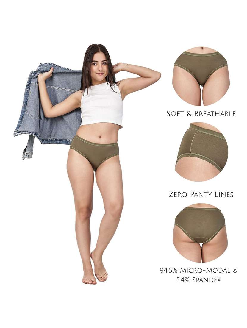 women pack of 2 solid mid rise hipster panty - 22581270 -  Standard Image - 4