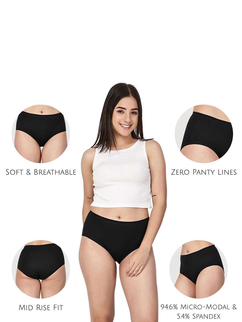 women pack of 3 solid mid rise hipster panty - 22581282 -  Standard Image - 4