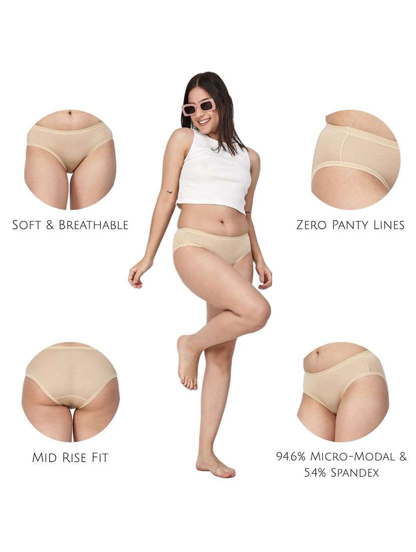 women solid mid rise hipster panty - 22581283 -  Standard Image - 4