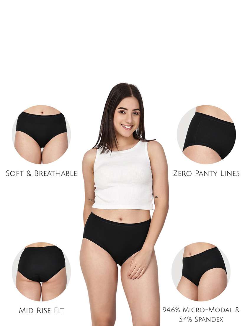 women solid mid rise hipster panty - 22581284 -  Standard Image - 4