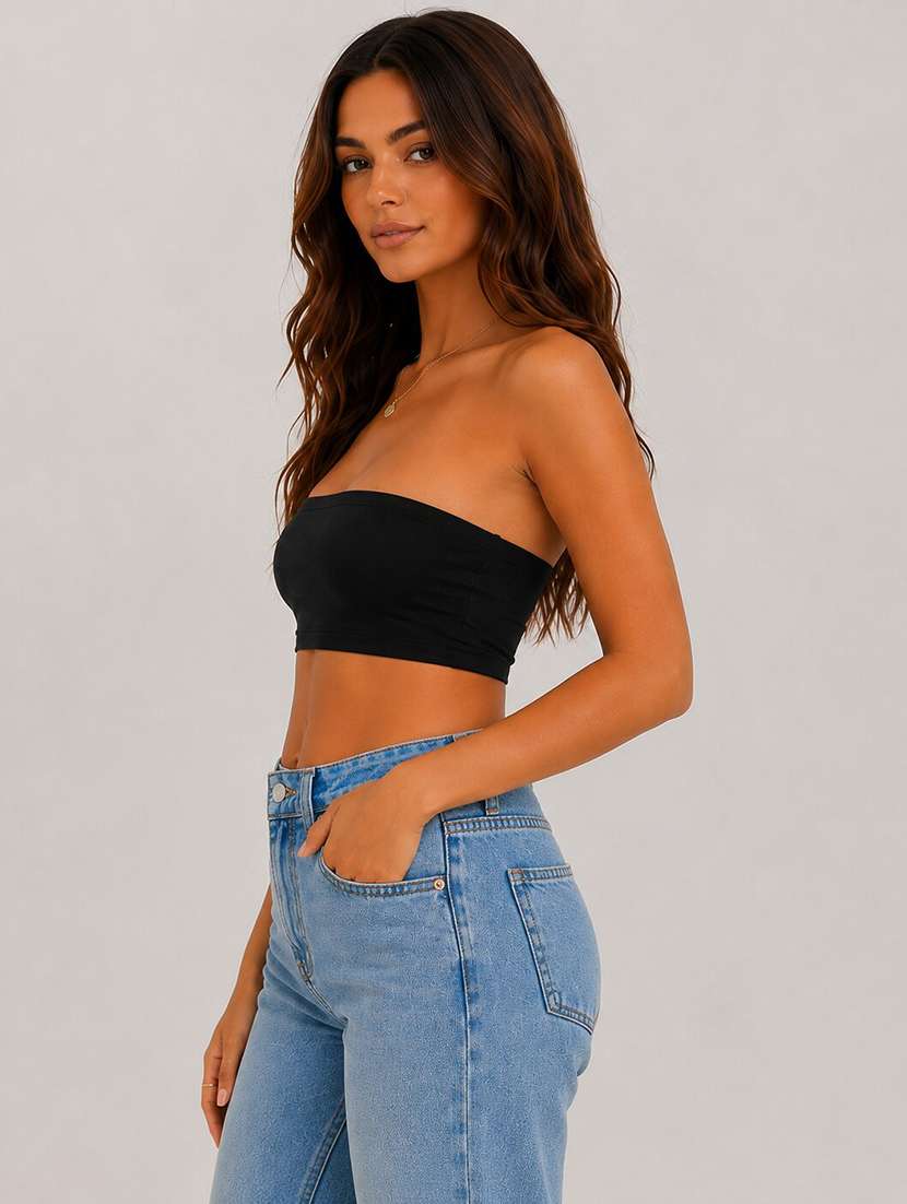 women solid full coverage tube bra - 22581359 -  Standard Image - 1