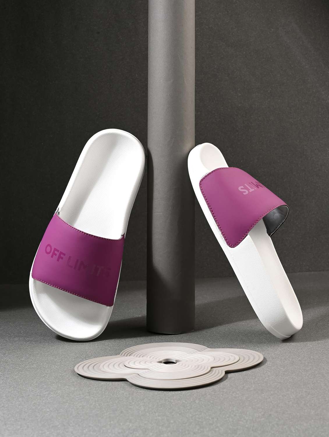 women printed slip on slides