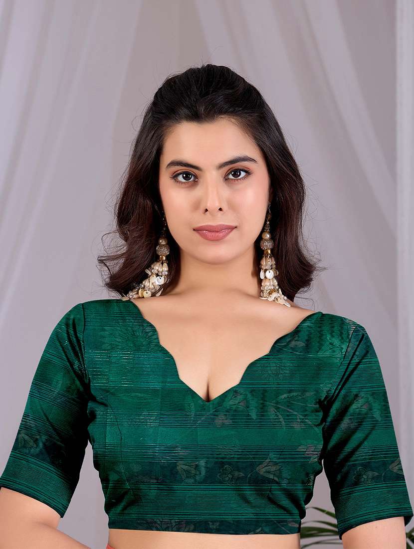 women printed casual wear saree with blouse - 22581438 -  Standard Image - 4