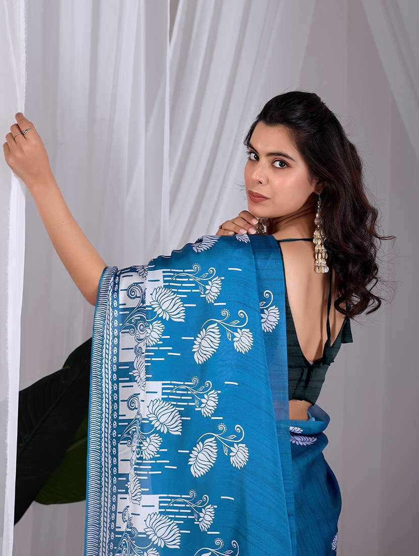 women printed casual wear saree with blouse - 22581451 -  Standard Image - 1