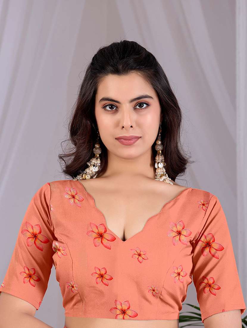 women printed casual wear saree with blouse - 22581457 -  Standard Image - 4