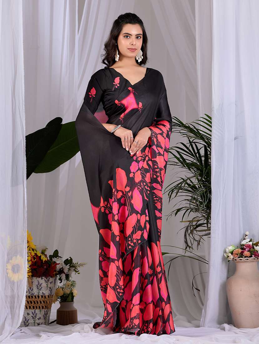 women printed casual wear saree with blouse - 22581471 -  Standard Image - 1