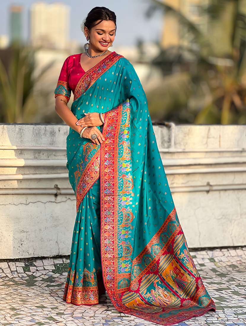 women self design banarasi saree with blouse - 22581491 -  Standard Image - 1
