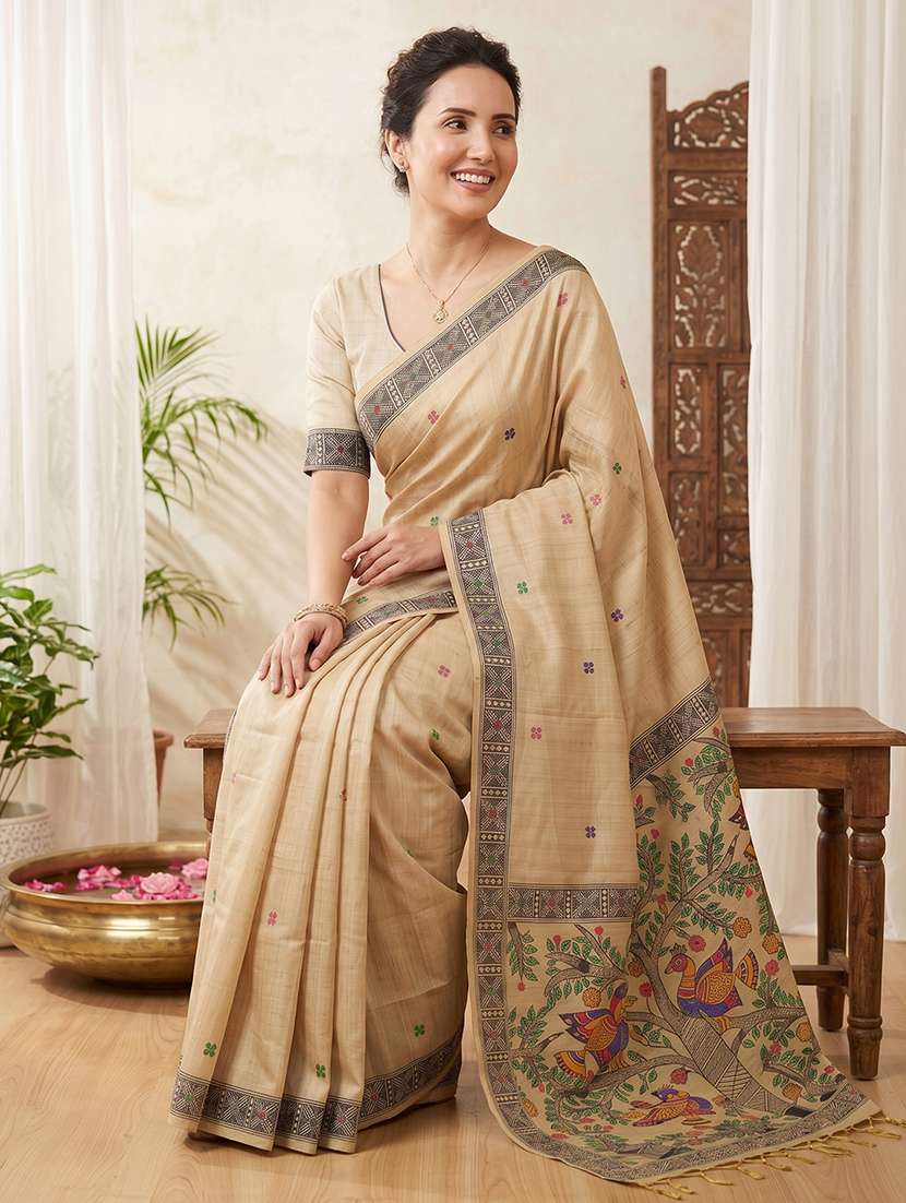 women printed casual wear saree with blouse - 22581498 -  Standard Image - 4
