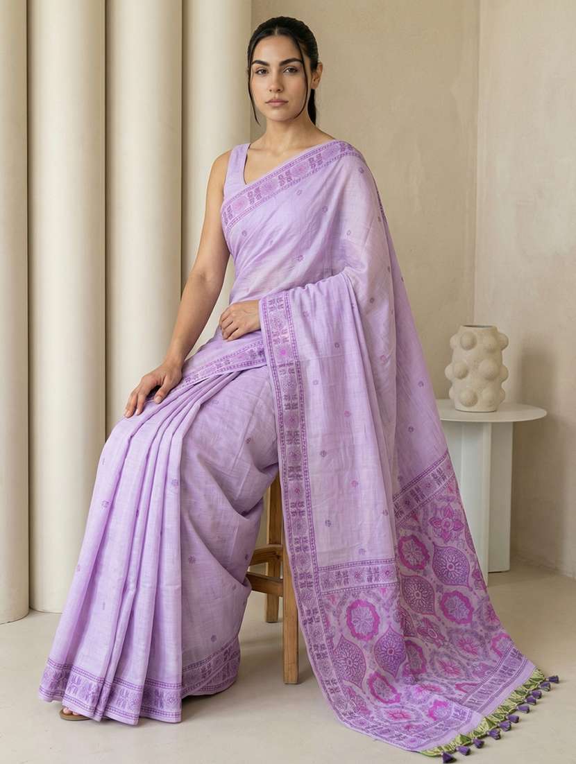 women printed casual wear saree with blouse - 22581513 -  Standard Image - 4