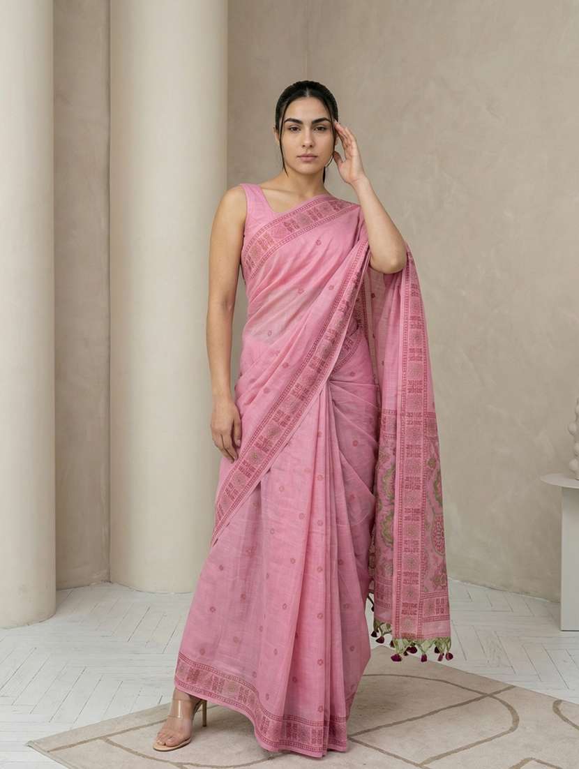 women printed casual wear saree with blouse - 22581514 -  Standard Image - 1