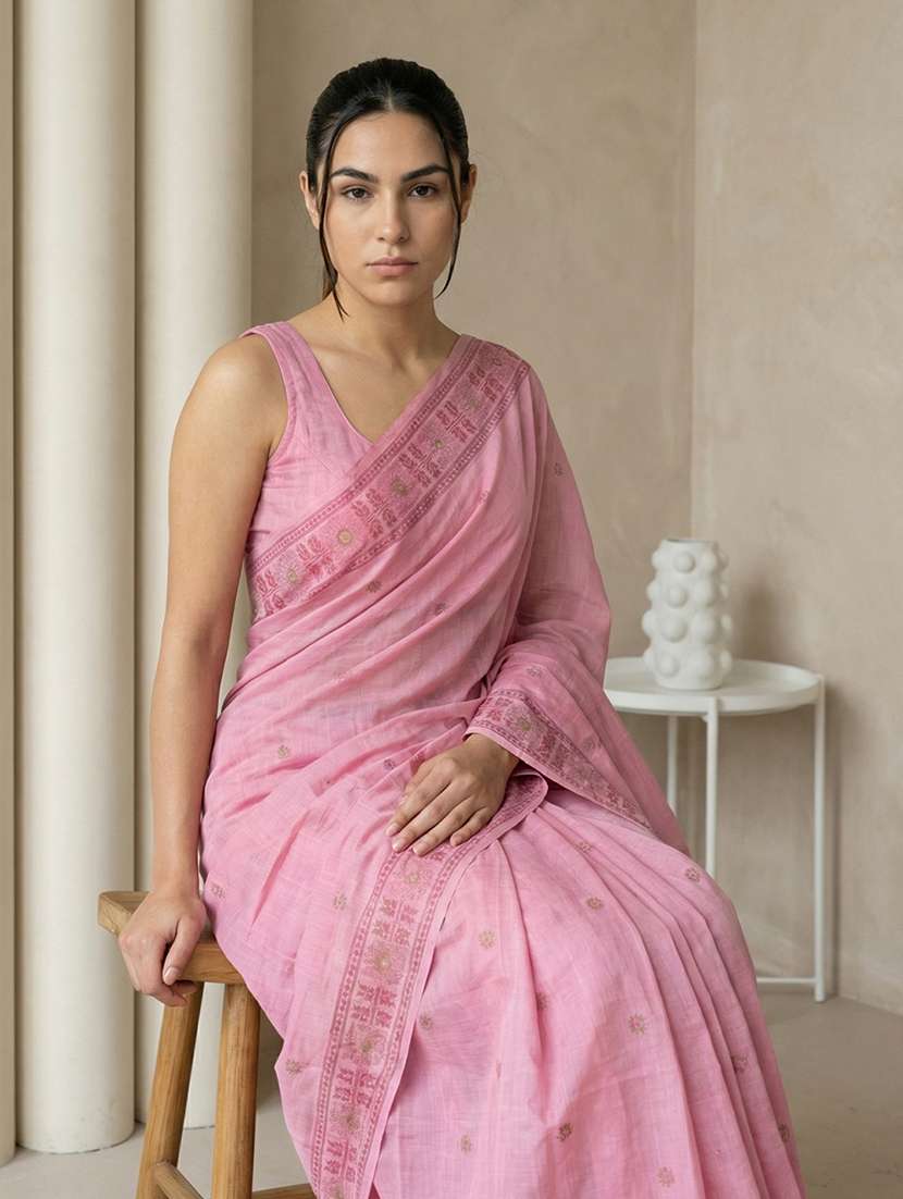women printed casual wear saree with blouse - 22581514 -  Standard Image - 4