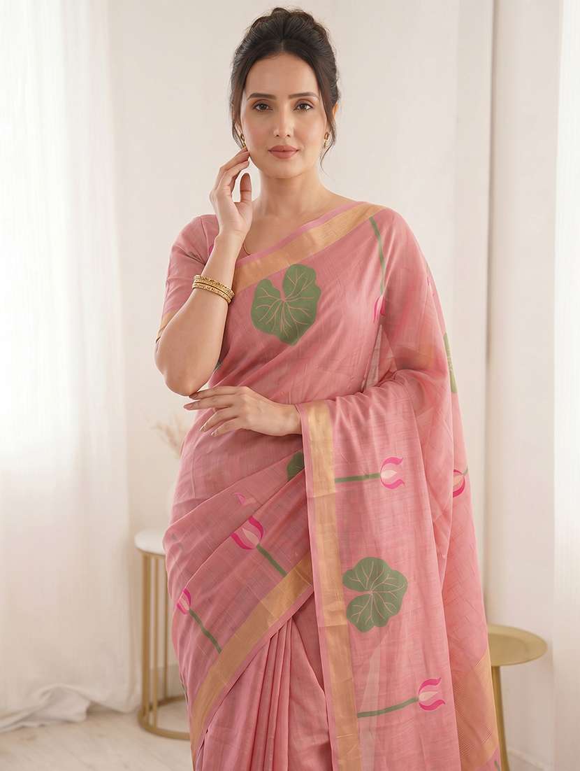 women printed casual wear saree with blouse - 22581521 -  Standard Image - 4