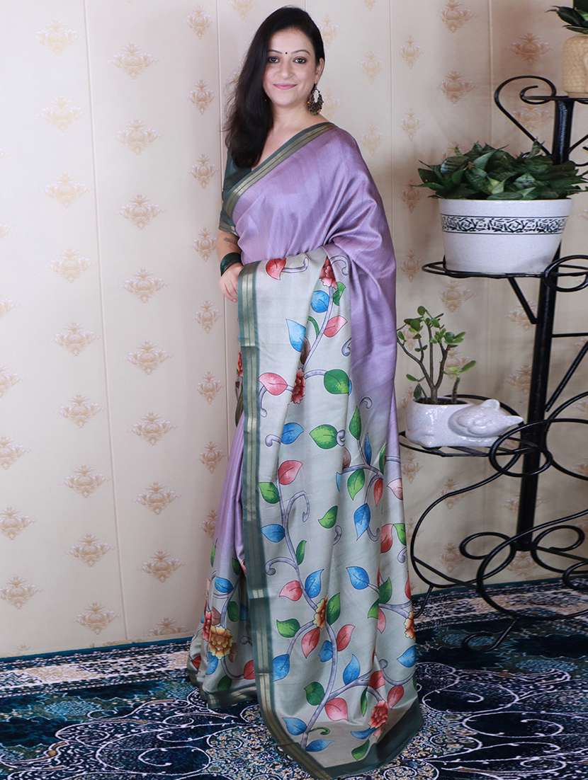 women printed casual wear saree with blouse - 22581541 -  Standard Image - 1