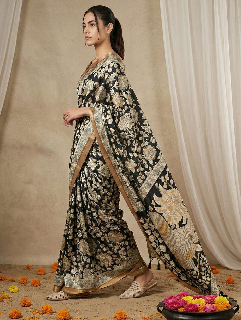 women printed casual wear saree with blouse - 22581547 -  Standard Image - 1