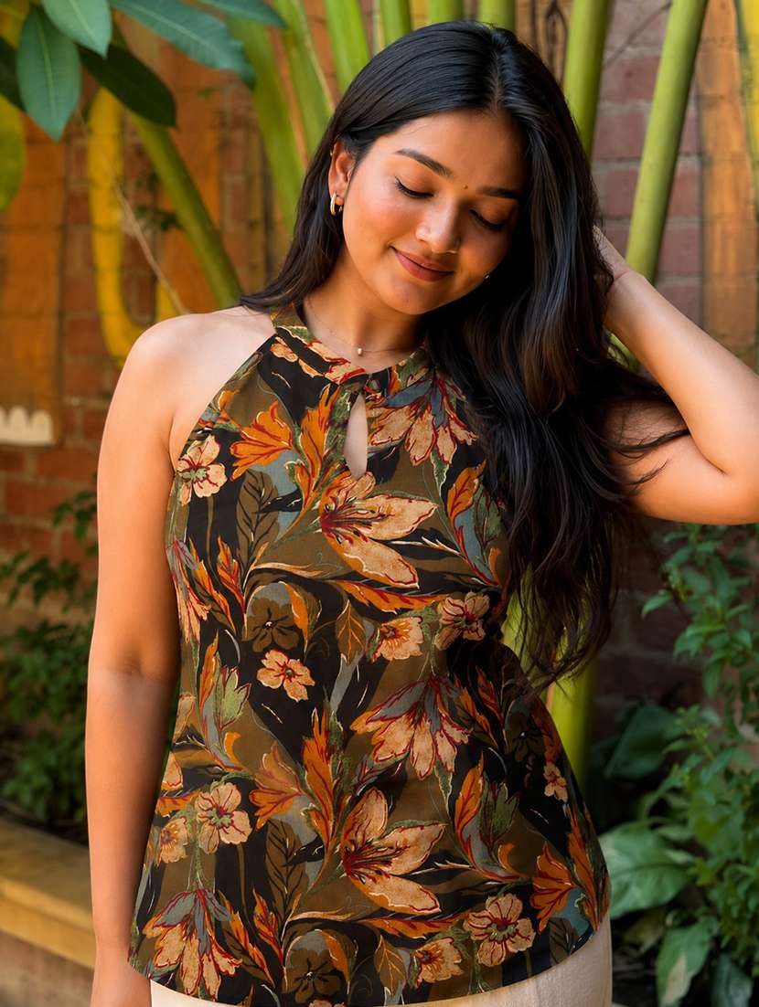 women printed sleeveless straight kurti - 22581756 -  Standard Image - 1