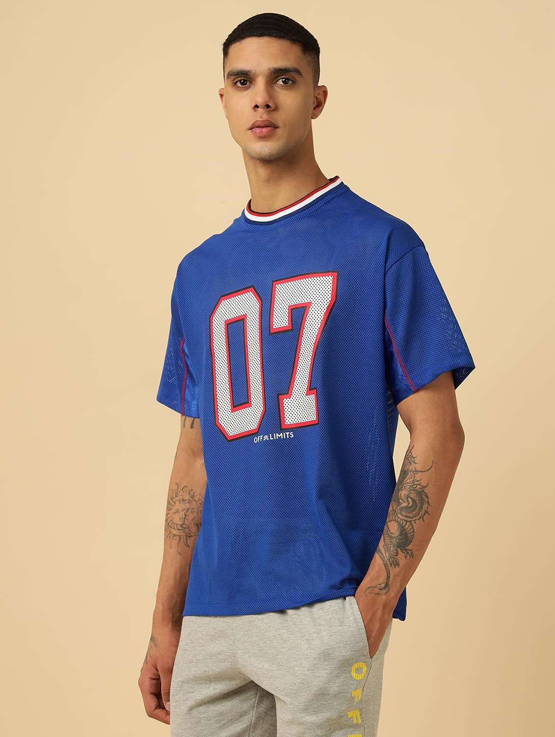 men printed short sleeves oversized t-shirt - 22581784 -  Standard Image - 1