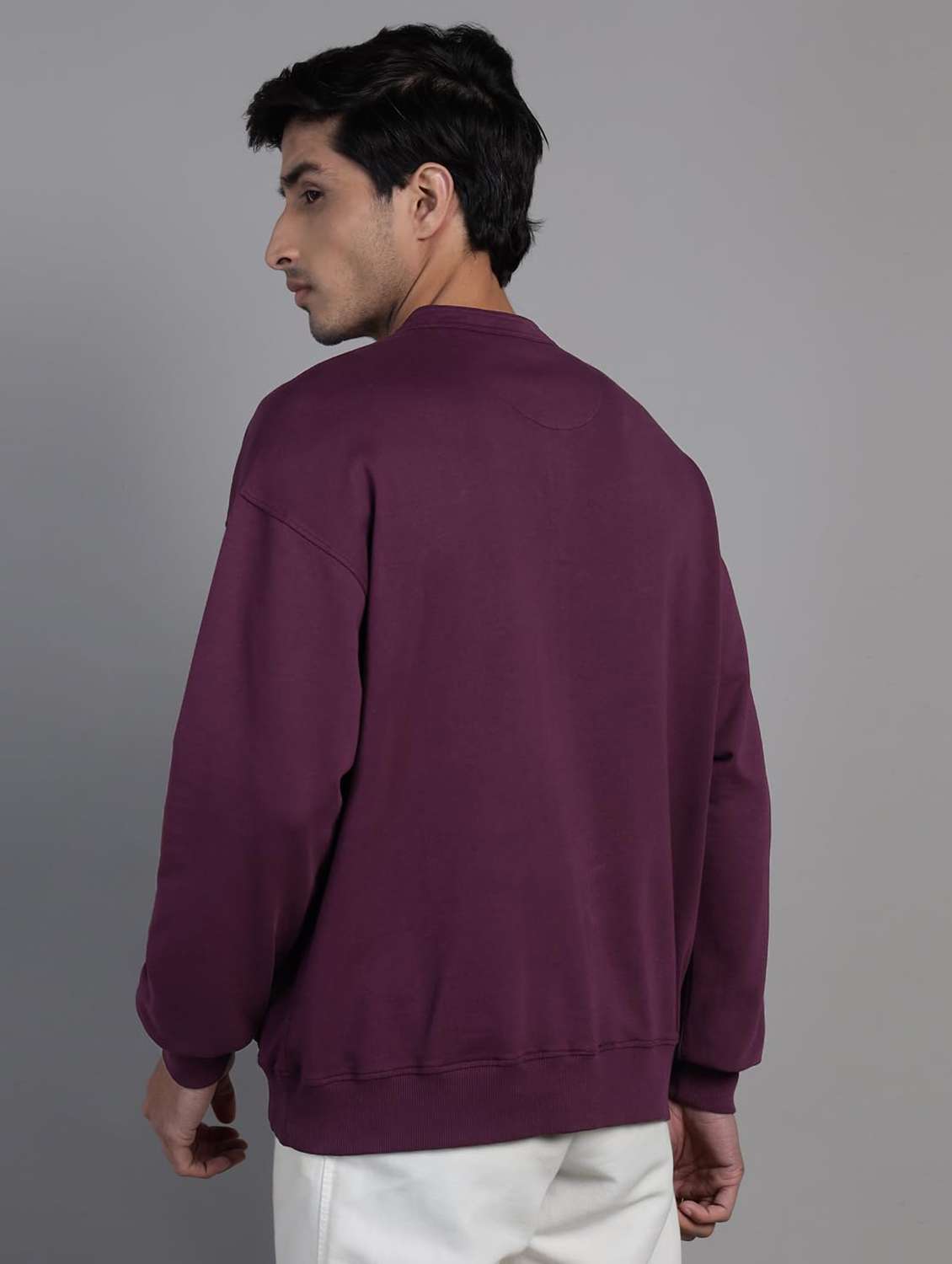 men solid long sleeves regular fit sweatshirt - 22581792 -  Standard Image - 4